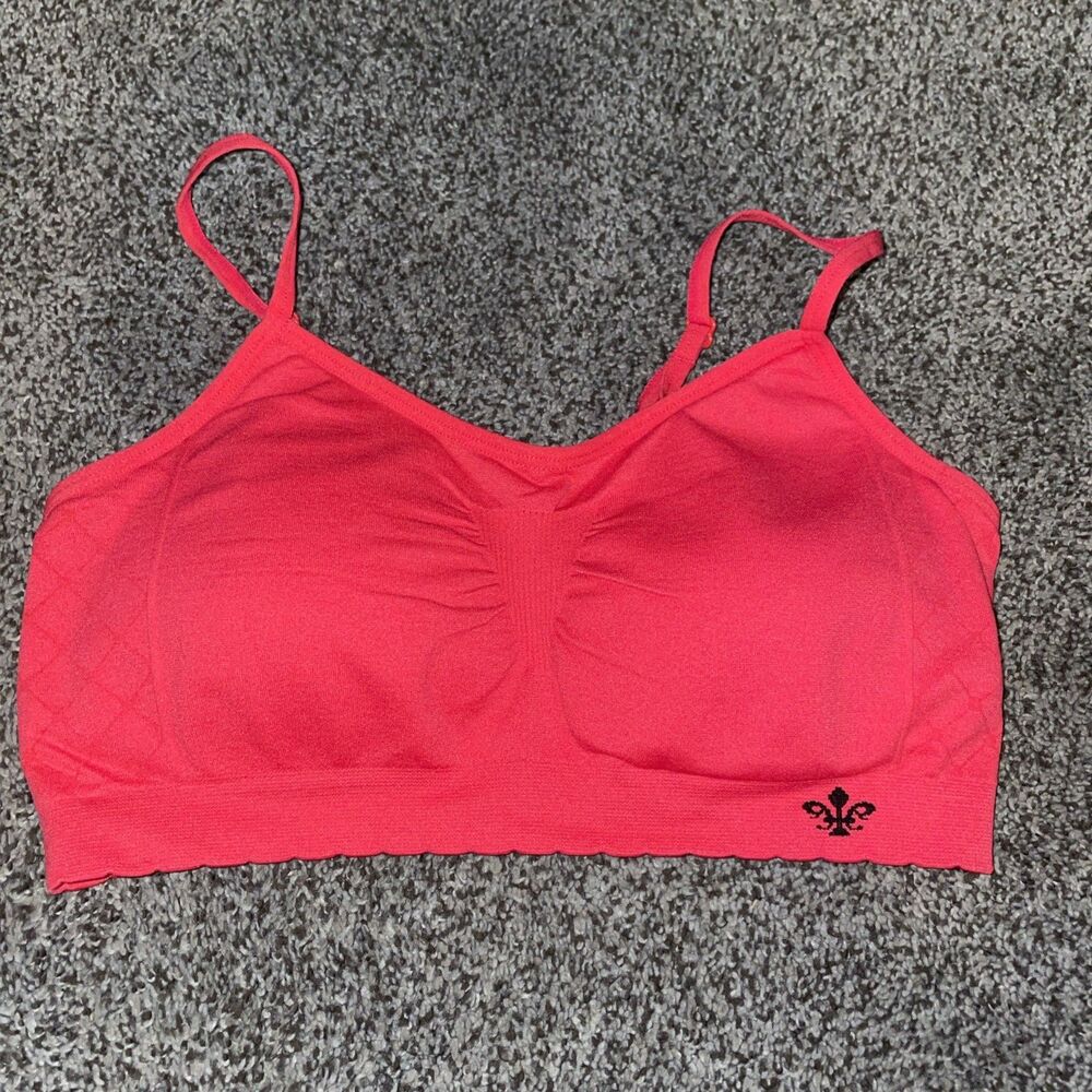 Lily Of France Sports Bra Coral Size Small/medium